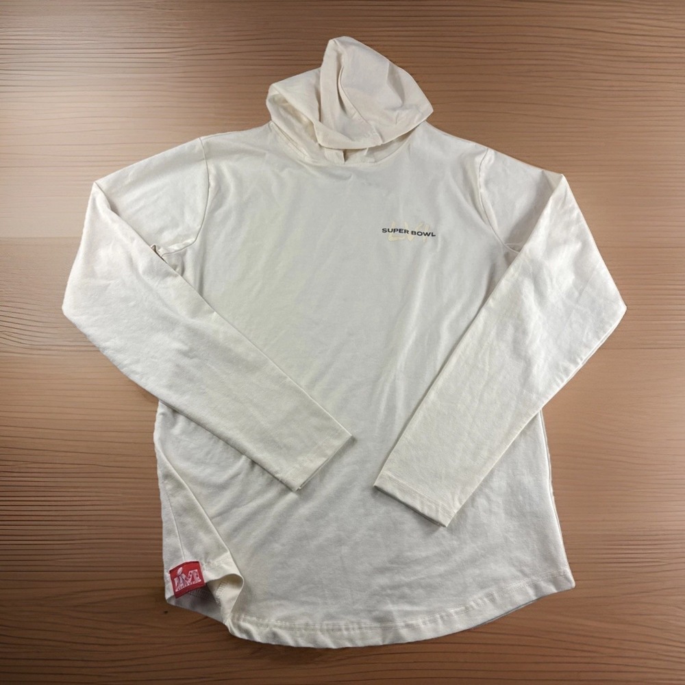 NFL Super Bowl LVI Hoodie Unisex M Beige Sweatshirt Pullover Officially Licensed